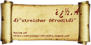 Östreicher Afrodité névjegykártya